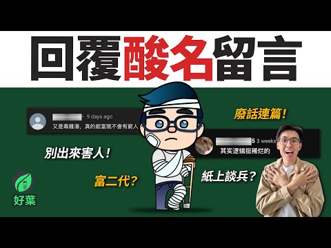 被酸民罵爆！好葉vs對決酸民留言，廢話連篇、富二代？確保10%回酬？又是毒雞湯？