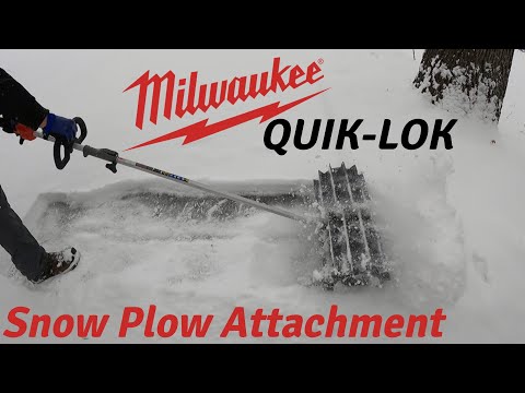 Snow Shovel OR Milwaukee Rubber Broom Quik-Lok Attachment? HOW QUIK DOES IT PLOW THROUGH THE SNOW?