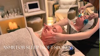 ASMR Spa Facial for Relaxation and Sleep | Soft Spoken Video with Foamy Cleanser & Ice Globes.