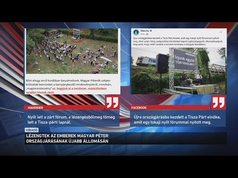 Lézengtek az emberek Magyar Péter országjárásának újabb állomásán