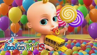 Johny Johny Yes Papa - Learn Colors + Wheels On The Bus | Colorful Balls + Baby Shark - Kids Songs