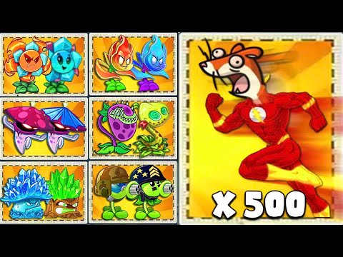 PVZ 2 Random 50 Team Plants VS 500 Animal Zombies - How Many Team Plant Will Win?