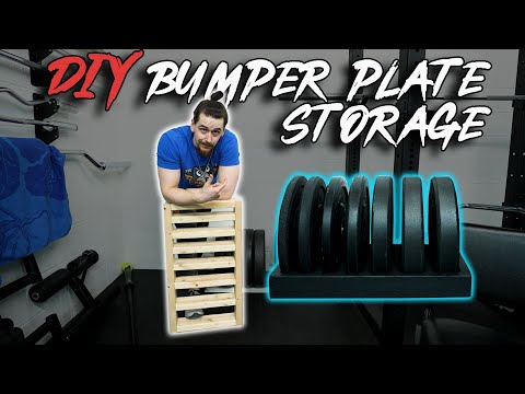 Weight plate rack discount diy