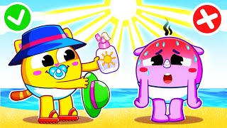 Simple Safety Rules On The Beach for Toddlers☀️🏖️🌴 Kids Songs | Muffin Socks