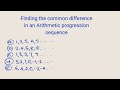 Common Difference in Arithmetic Sequences