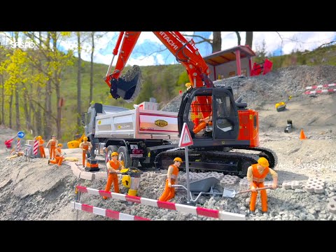 RC CONSTRUCTION SITE, HITACHI RC DIGGER, VOLVO DUMP TRUCK, RC TRACTOR TRUCKS, LIEBHERR RC EXCAVATOR