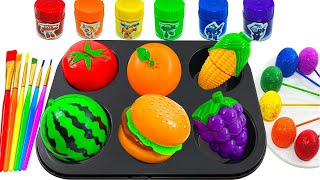 ❤️ASMR | Satisfying Rainbow Candy Fruits with TOMICA Cutting Sounds❤️