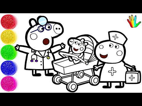 How to draw Peppa and Baby Evie Pig - Peppa and Friends Drawing for kids - Bee Art TV
