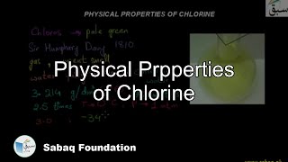 Physical Prpperties of Chlorine