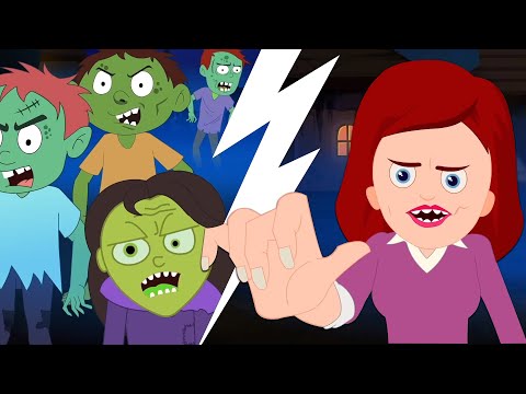 Zombie Town Halloween Song & Cartoon Video for Kids