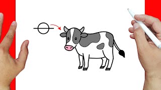 Aprende a dibujar una vaca en 5 minutos | Dibujos fáciles