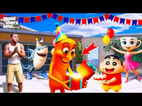 GTA 5: Shinchan and Franklin Biggest Gift For Tung Tung Sahur’s Birthday Surprise in Gta 5