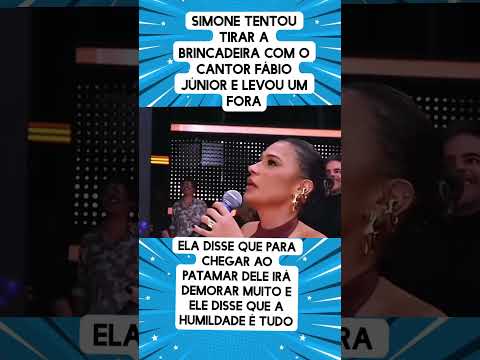 Simone tenta brincar com Fábio Junior e n da certo