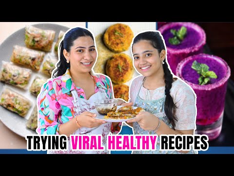 Eating only VIRAL Food Recipes for 24 hours 🥗🥞 | Anishka Khantwaal |