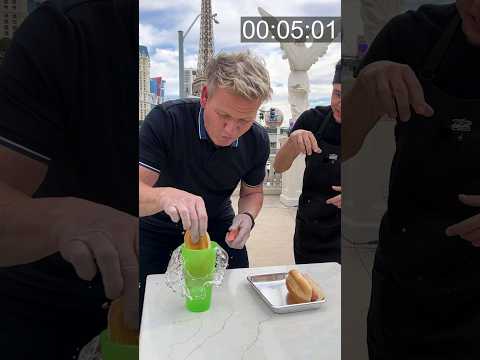 Gordon Ramsay dunks a hot dog 🌭