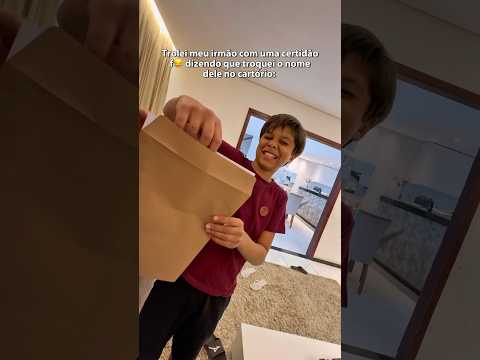 Ele ficou mais chateado com o nome que eu escolhi do que com o papel que ele assinou kkkk😂😂
