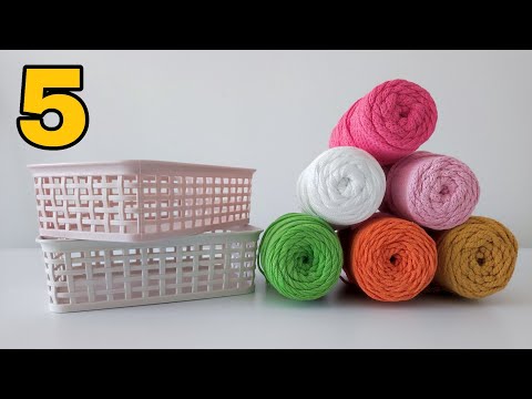 PLASTİK KAPLAR İLE YAPILABİLECEK 4 FİKİR / MAKE AWESOME BASKETS WITH CHEAP CONTAINERS ❤