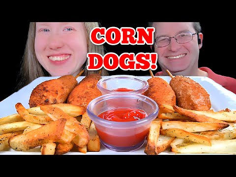 ASMR MOZZARELLA CORN DOGS MUKBANG EATING SOUNDS