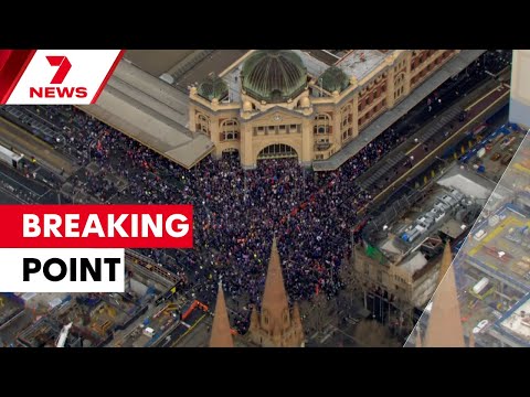 Workers told to stay home as protesters threaten to take over the CBD | 7NEWS