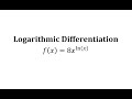 Differentiation and Logarithmic Functions