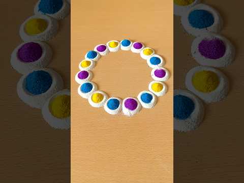 Simple Rangoli | Satisfying Rangoli | Easy Rangoli Tips and Tricks | ASMR #rangoli #satisfying #asmr