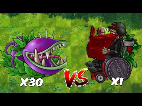 PVZ Fusion 2.2 - Fusion Plants x30 VS New Ultimate Professor Z Zombie - Who will win?