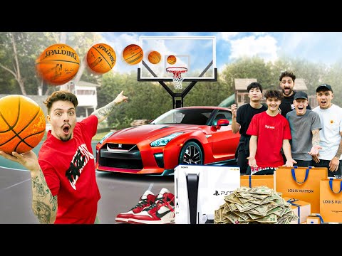 Make the Shot, I'll Buy You Anything Challenge! (ft. RiceGum)