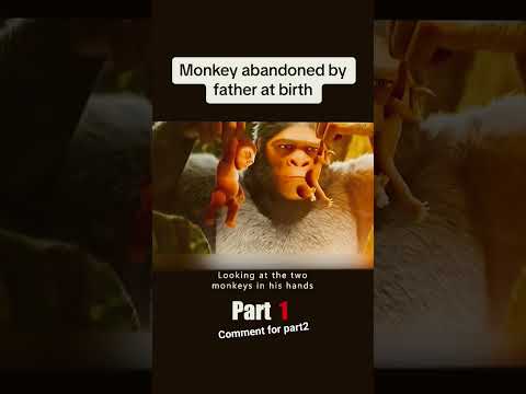 Monkey abandoned by father at birth#anime #story #viral #animation #shorts