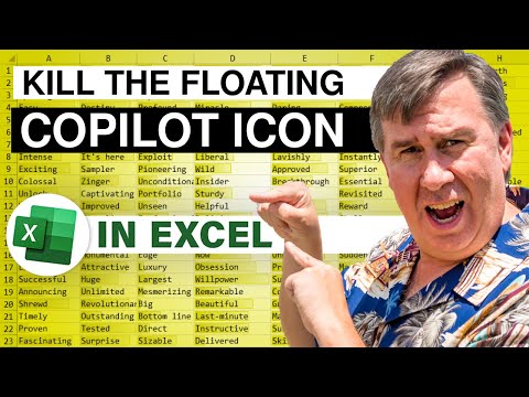 Excel Kill The Annoying Copilot Floating Icon - Episode 2667