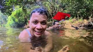 Diguyur hujan deras camping ramai ramai dihutan pinggir sungai, relaxing rain sound