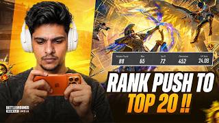 🔥 TOP 20 RANK POSSIBLE TODAY? 😱 CONQUEROR RANK PUSH LIVE 🔥 BGMI LIVE