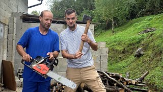 KUNDA ŽAGA DRVA, A MECA CIJEPA!
