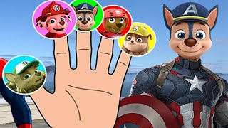 Paw Patrol Captain America Finger Family Song Nursery Rhymes Lyrics