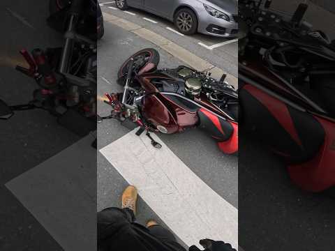 💥Ventre glisse en moto… 🏍️ #moto #accident