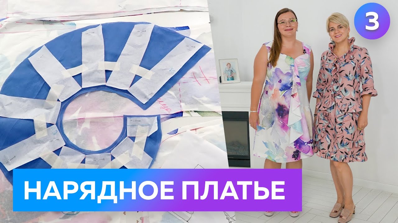 Нарядное платье для лета 2022. Летнее льняное платье с подрезом и воланом. Обзор готового изделия