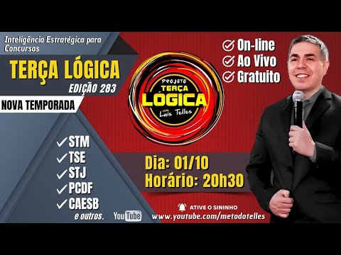 283 -  Terça Lógica Nova Temporada - 1 Outubro as 20:30