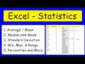 Excel Functions for Data Analysis
