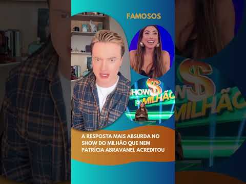 A resposta mais absurda no Show do Milhão que nem Patricia Abravanel acreditou #ShowDoMilhao #Sbt