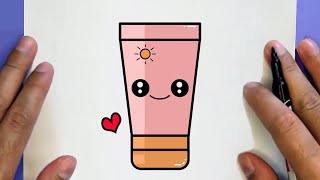 CÓMO DIBUJAR UN LINDO BLOQUEADOR SOLAR, PASSO A PASSO,  JACK Dibujos