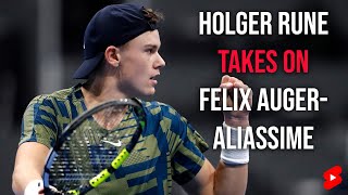 Holger Rune takes on Felix Auger Aliassime in the Basel 2022 Final #shorts