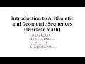 Arithmetic and Geometric Sequences