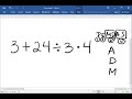 Order of Operations and Multiplication