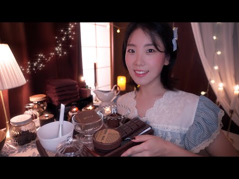 Dreamy Chocolate Spa 🍫🤎 ASMR (Skincare, Scalp & Facial Massage, Personal attention)