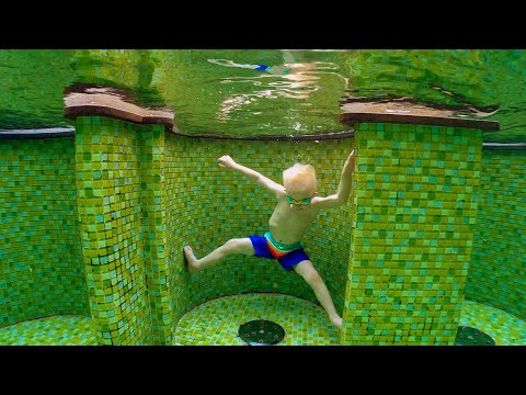 Swimming in a Giant Green Bath