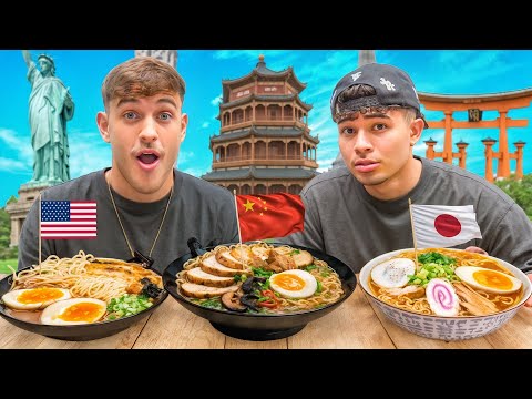 EATING DIFFERENT RAMEN FROM AROUND THE WORLD!!! **VEGAS TRIP**