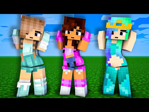 SUPER IDOL DANCE MEME PINK APHMAU, LADY CARMEN AND MERMAID GIRL - MINECRAFT ANIMATION #shorts