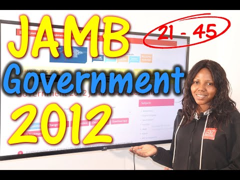 JAMB CBT Government 2012 Past Questions 21 - 45