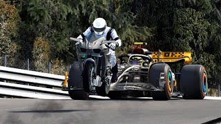 Kawasaki Ninja H2R Supercharged vs Hypercars Bugatti,  Koenigsegg, VW T1 Transporter, F1 Racing Cars