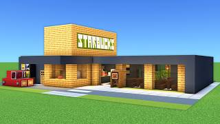How to Build a Modern Starbucks in Minecraft | Step-by-Step Tutorial