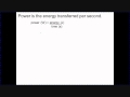 Power and Energy Concepts